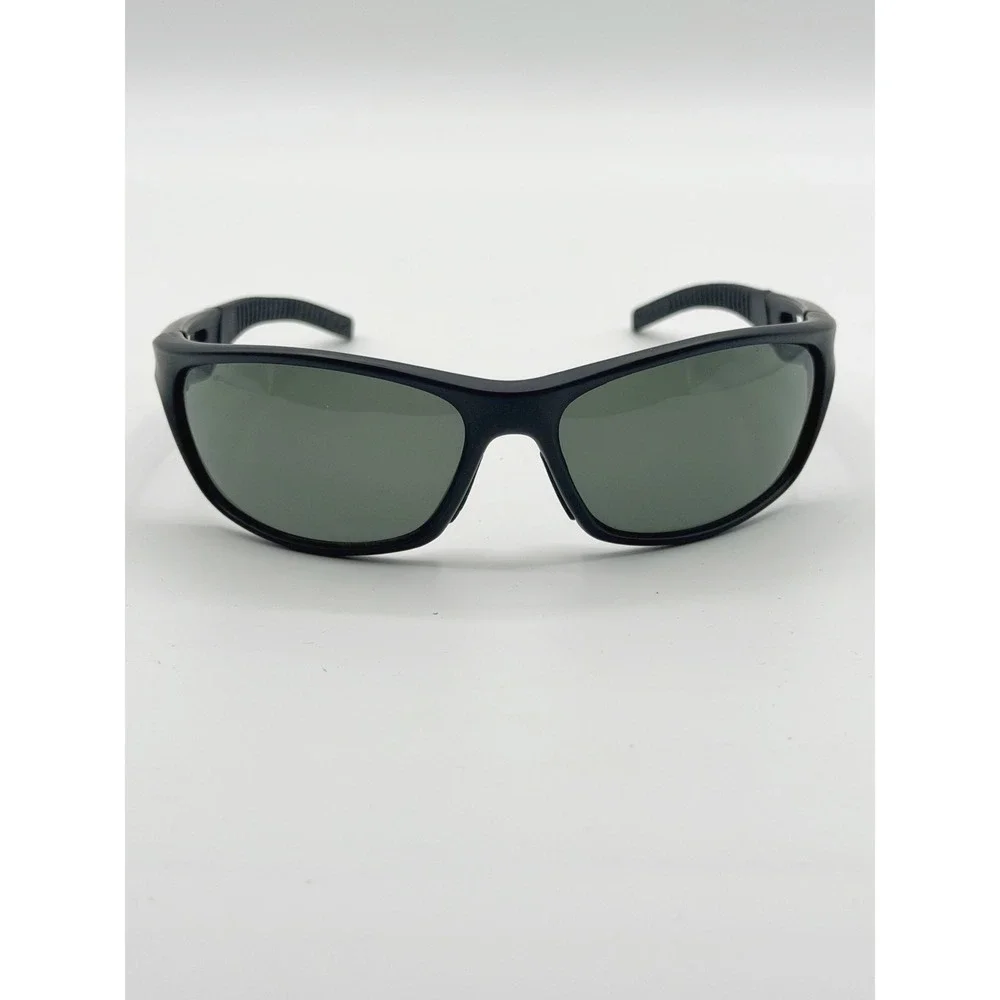 Timberland Mens TB7124 Matte Black Sport Wrap Sunglasses‎ Green Lens Utility